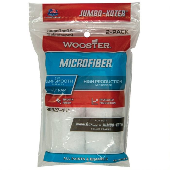 Wooster Jumbo-Koter MicroFiber Medium 3/8" Pile 4.5" 2-pack