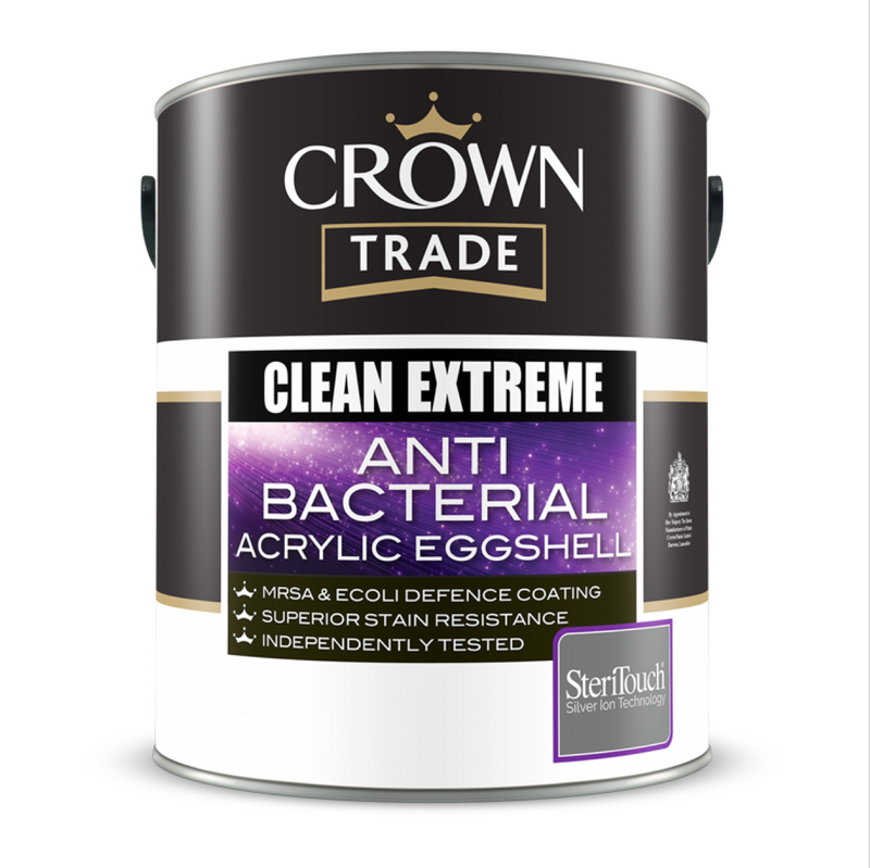Crown Trade Clean Extreme Anti Bacterial Acrylic Eggshell Paint - Buy Paint Online