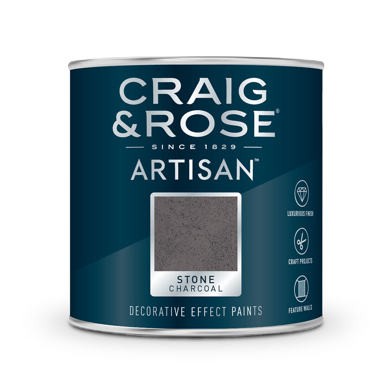 Craig & Rose Artisan Stone Effects Decorative Paint - Charcoal Stone