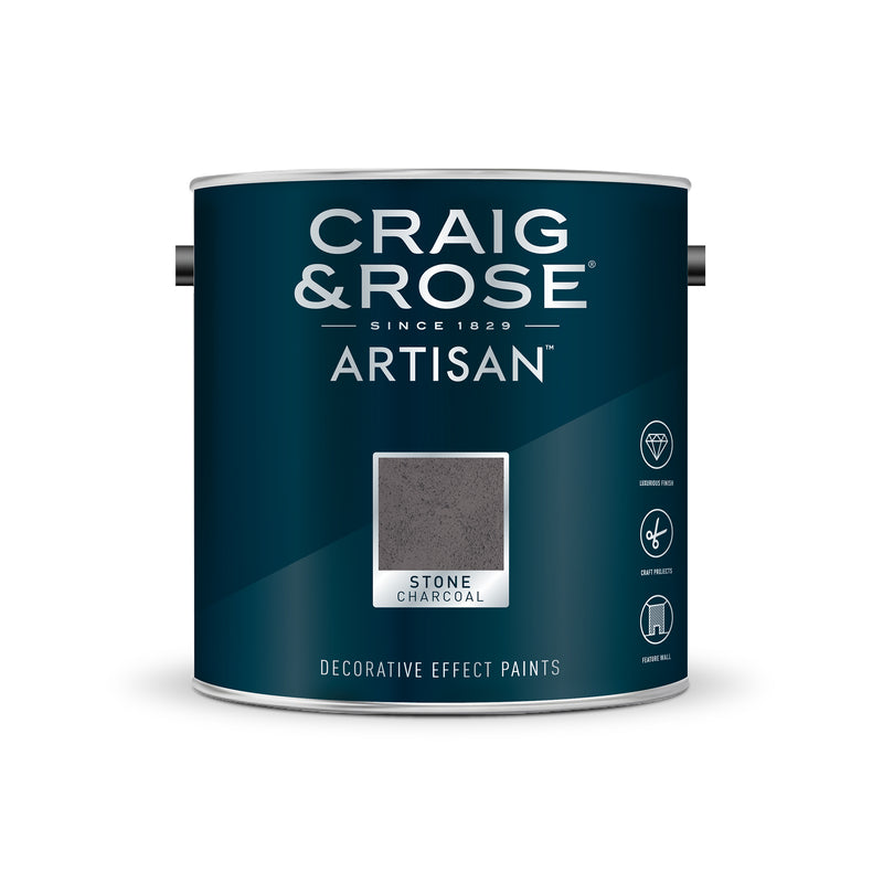 Craig & Rose Artisan Stone Effects Decorative Paint - Charcoal Stone