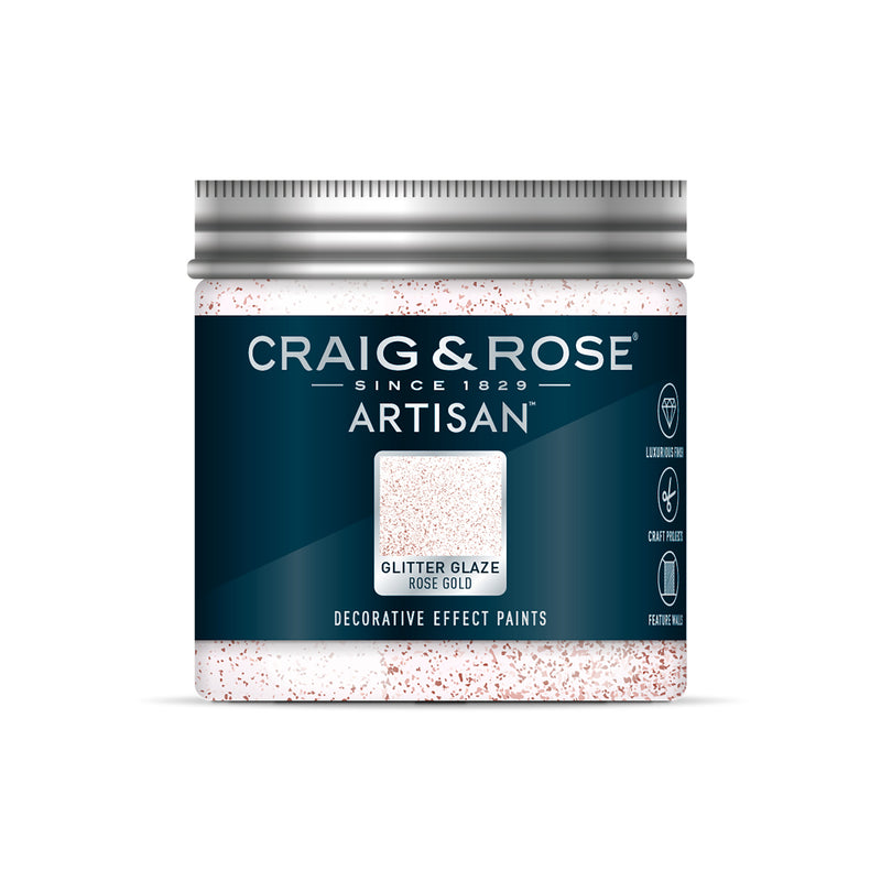 Craig & Rose Artisan Glitter Effects Paint - Rose Gold