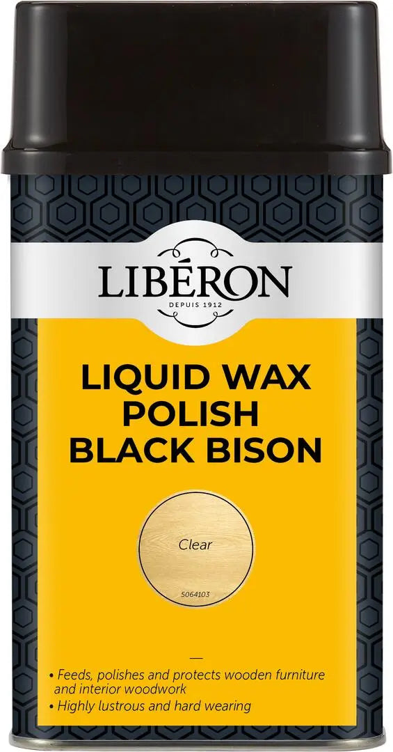 Liberon Liquid Wax Polish Black Bison 500CC Clear