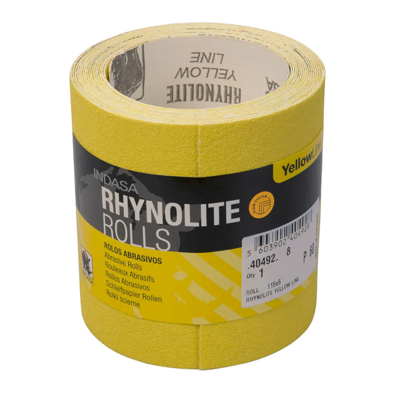 10 Meter Indasa Rhynolite Yellow Line Sand Paper P60