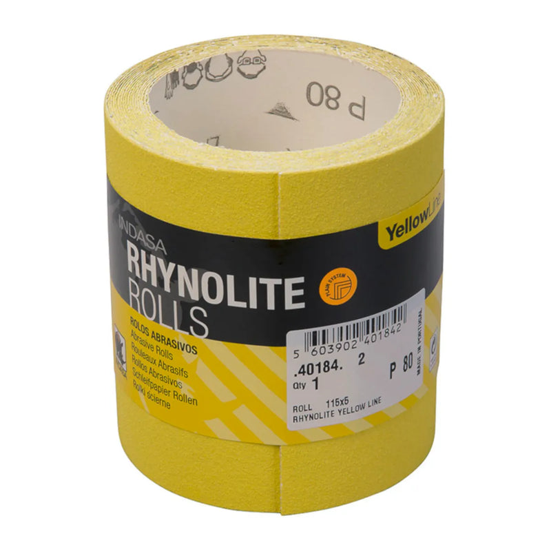10 Meter Indasa Rhynolite Yellow Line Sand Paper P80