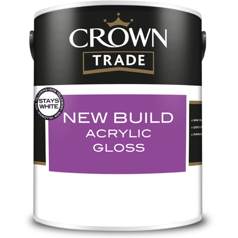 Crown Trade New Build Acrylic Gloss Paint - Buy Paint Online