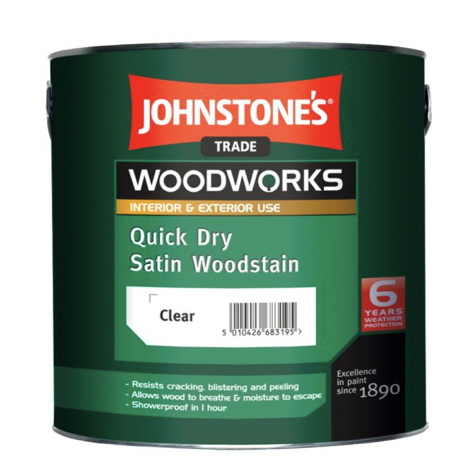 Johnstones Quick Dry Satin Woodstain - Buy Paint Online