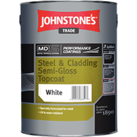 Johnstones Steel & Cladding Semi-Gloss Topcoat - Buy Paint Online
