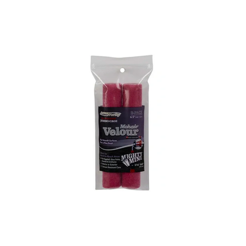 Arroworthy Mohair Mini Jumbo Caged Roller Twin Pack 6.5" x 3/16"