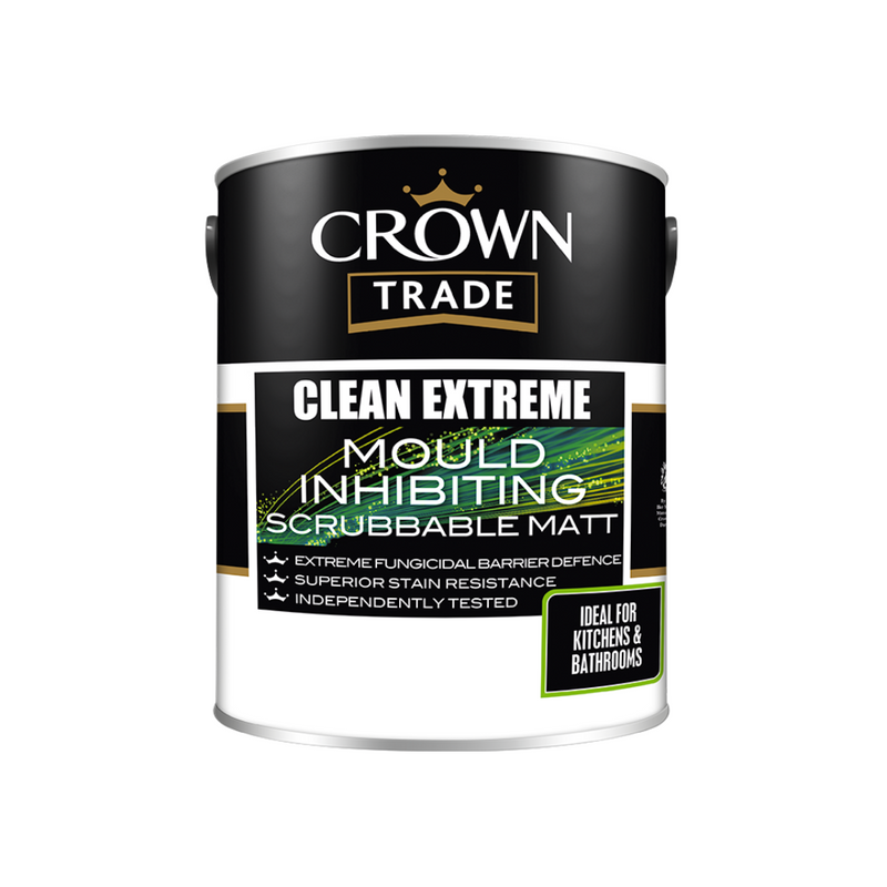 Crown Trade Clean Extreme Mould Inhibiting Scrubbable Matt